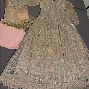 Elegant Pink Embellished Dress